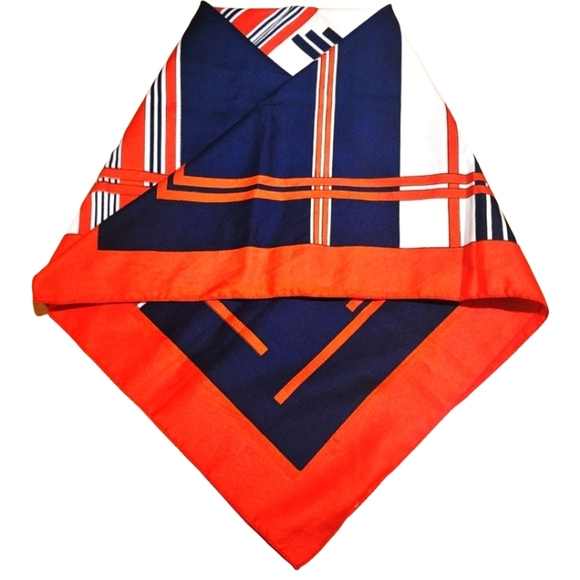 Vintage Accessories - Vintage St Michael Geometric Red White and Blue Square Scarf